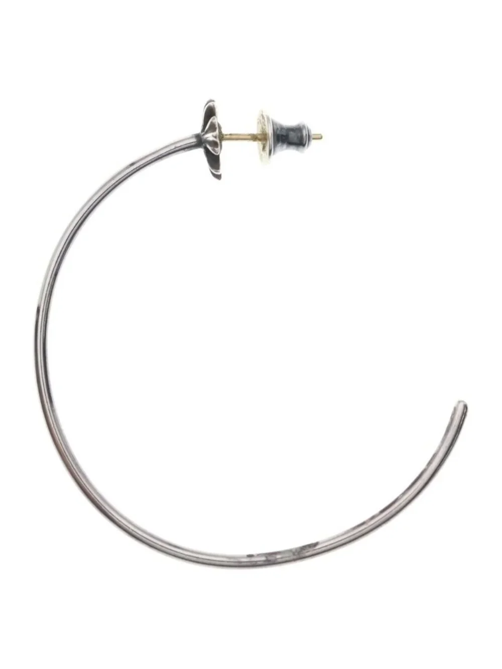 Chrome Hearts Hoop CH Pls CH Plus Earrings Silver
